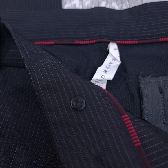 Lululemon Pants Mens 36x31 Work To Play Classic Fit Black Warpstreme Preppy - Picture 8 of 10